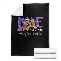 Purple Up Military Kids Throw Blanket Month Of Military Child Army