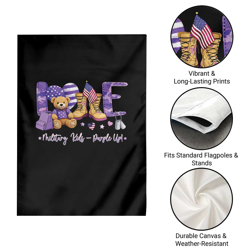 Purple Up Military Kids Garden Flag Month Of Military Child Army