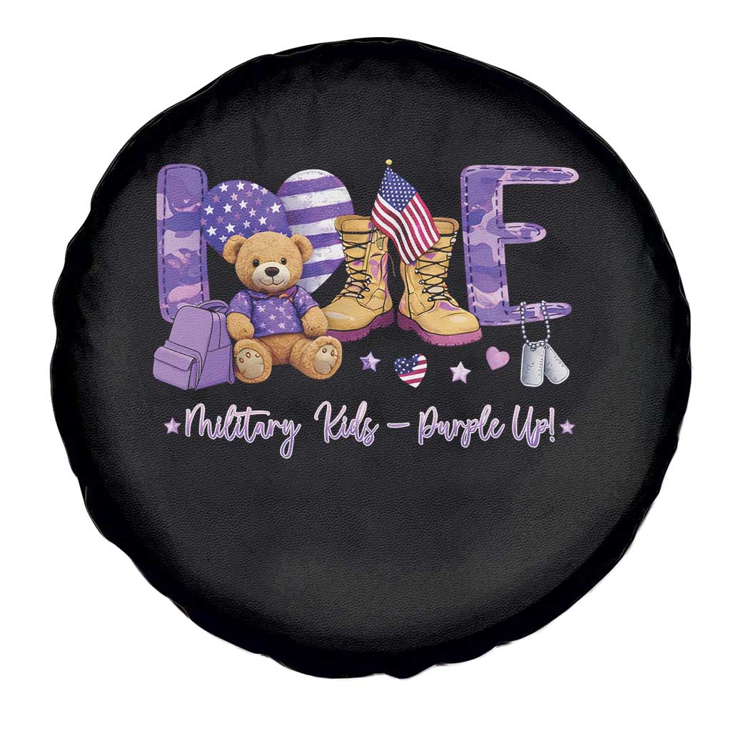 Purple Up Military Kids Spare Tire Cover Month Of Military Child Army