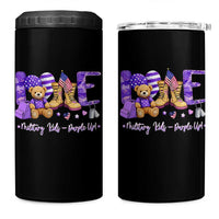 Purple Up Military Kids 4 in 1 Can Cooler Tumbler Month Of Military Child Army