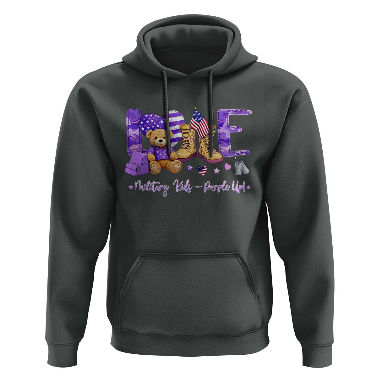 Purple Up Military Kids Hoodie Month Of Military Child Army