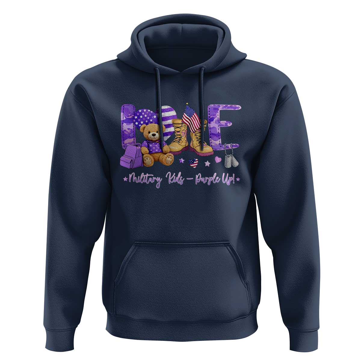 Purple Up Military Kids Hoodie Month Of Military Child Army