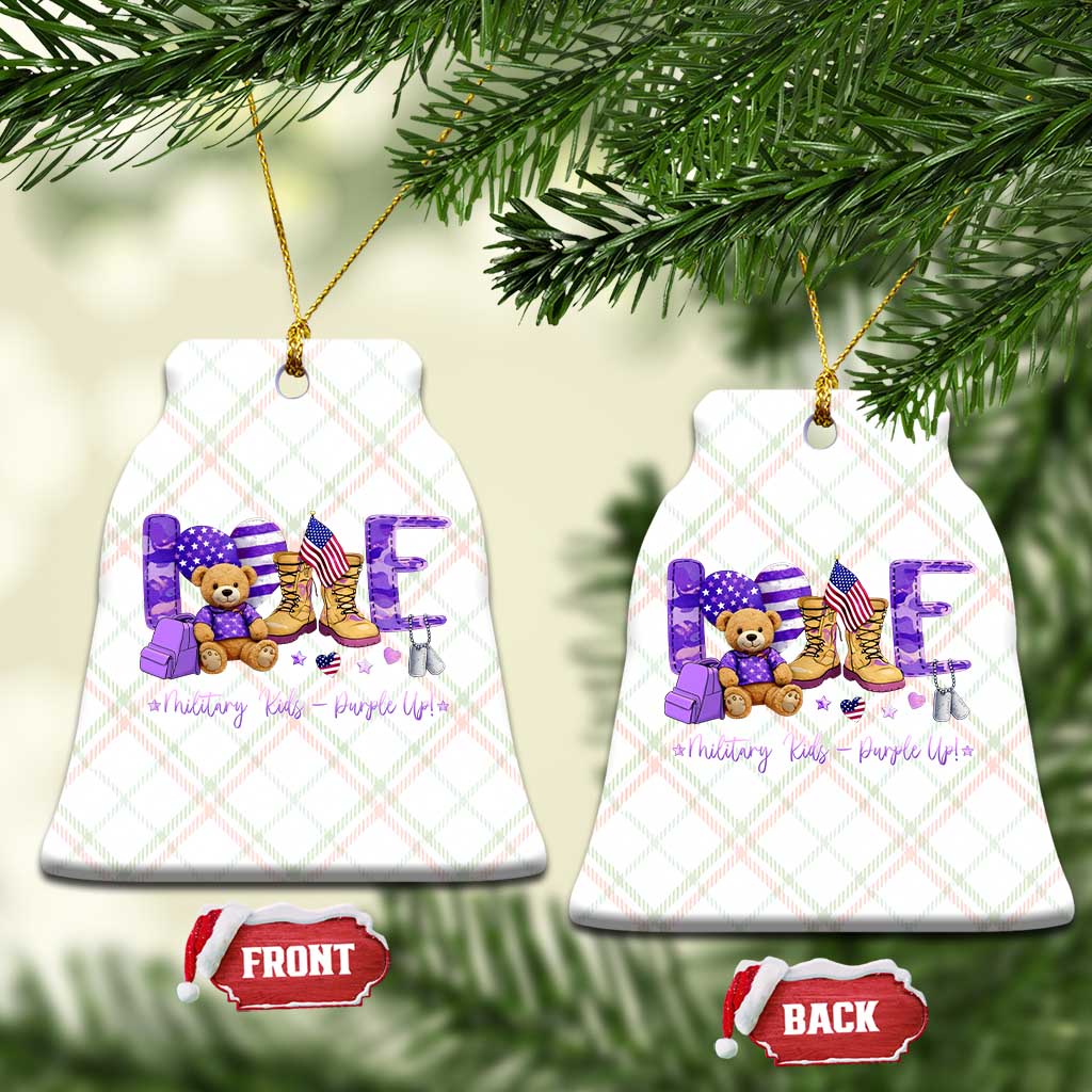 Purple Up Military Kids Ceramic Ornament Month Of Military Child Army