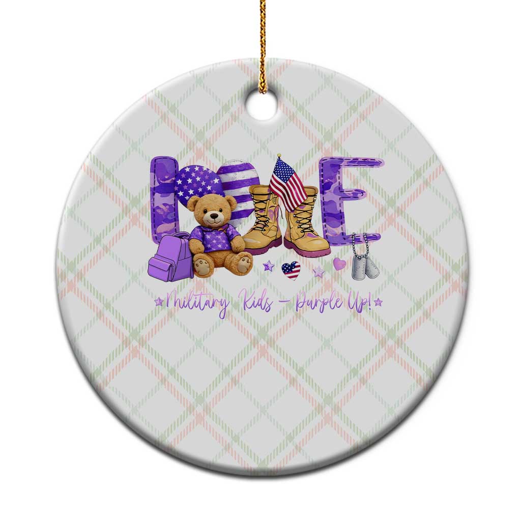 Purple Up Military Kids Ceramic Ornament Month Of Military Child Army