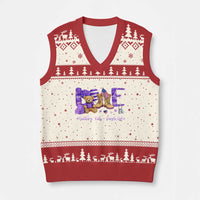 Purple Up Military Kids V-Neck Knit Sweater Vest Month Of Military Child Army