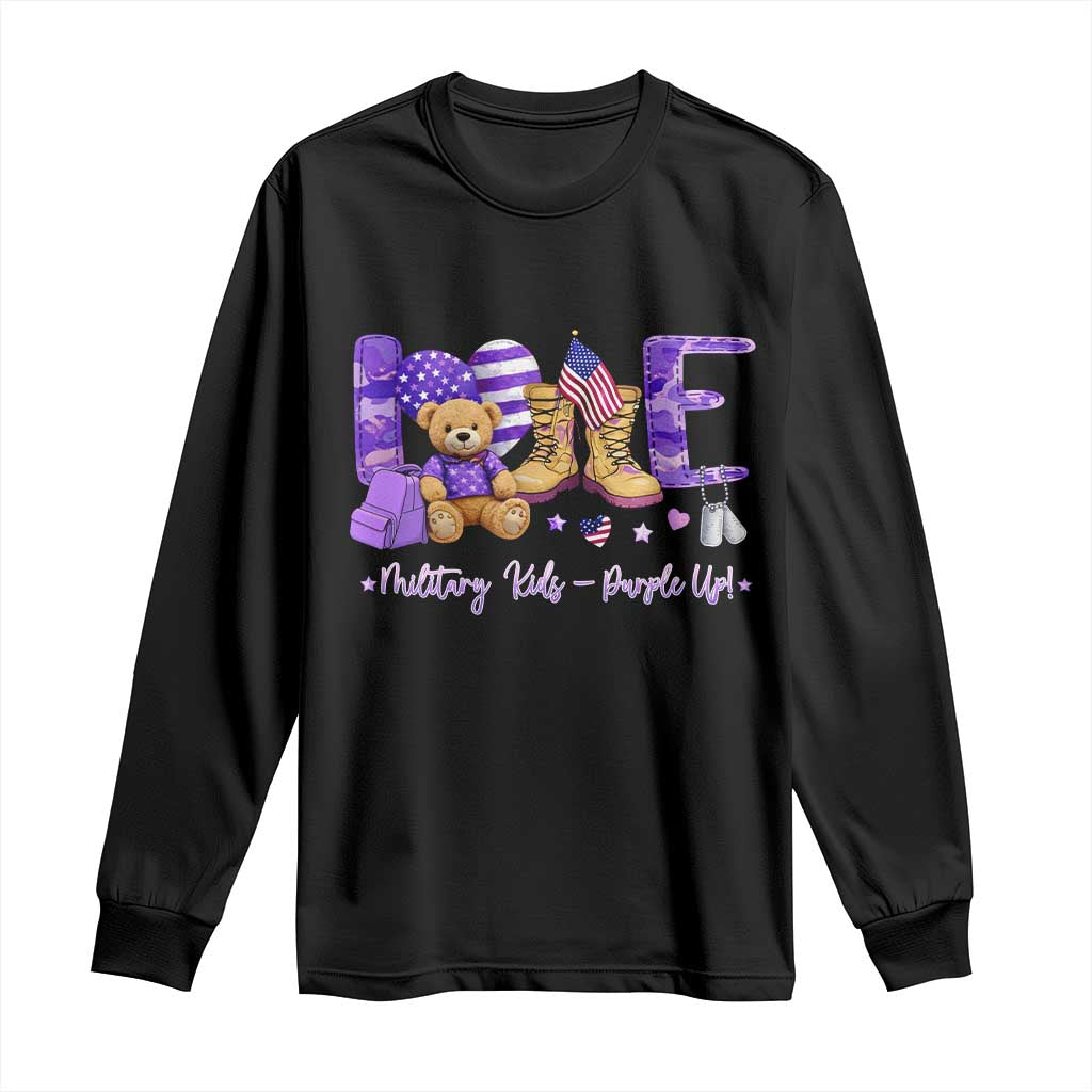 Purple Up Military Kids Long Sleeve Shirt Month Of Military Child Army