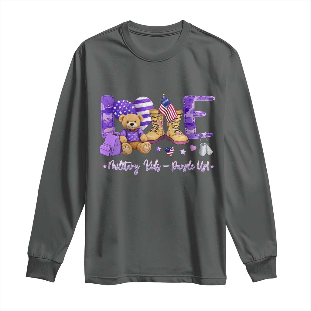 Purple Up Military Kids Long Sleeve Shirt Month Of Military Child Army