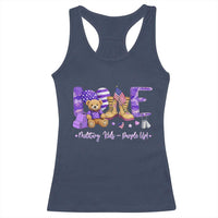 Purple Up Military Kids Racerback Tank Top Month Of Military Child Army