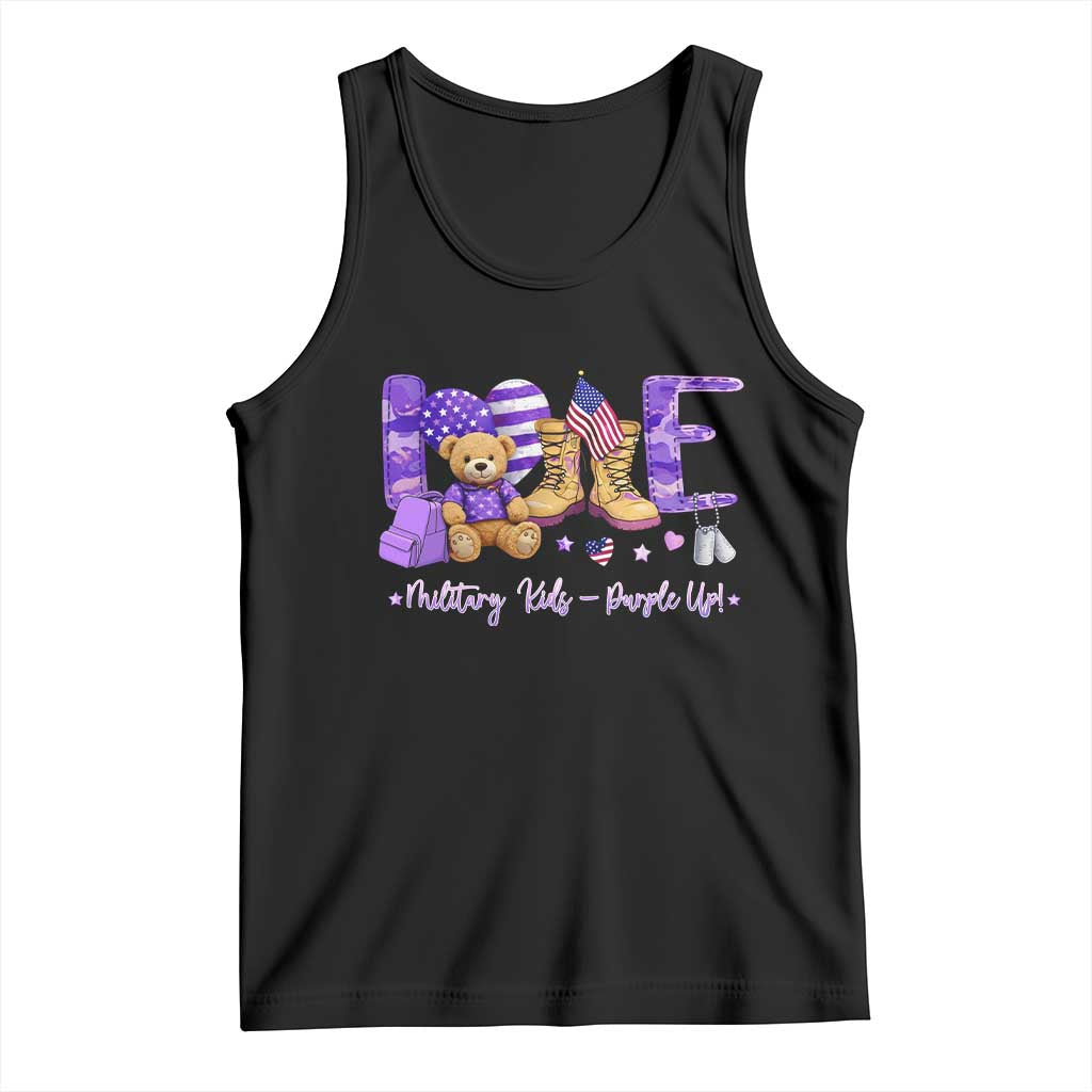 Purple Up Military Kids Tank Top Month Of Military Child Army