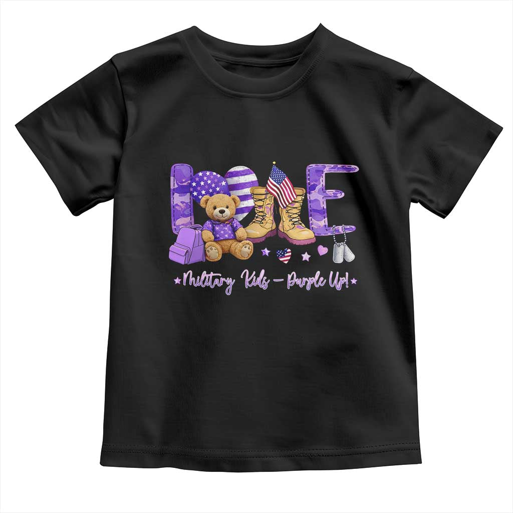 Purple Up Military Kids Toddler T Shirt Month Of Military Child Army