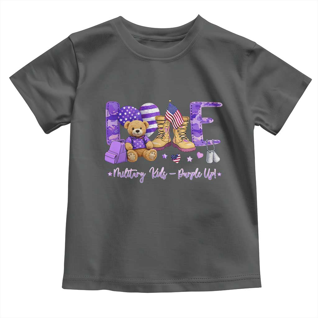 Purple Up Military Kids Toddler T Shirt Month Of Military Child Army