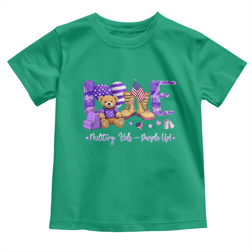 Purple Up Military Kids Toddler T Shirt Month Of Military Child Army
