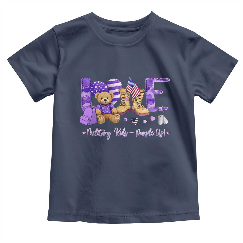 Purple Up Military Kids Toddler T Shirt Month Of Military Child Army