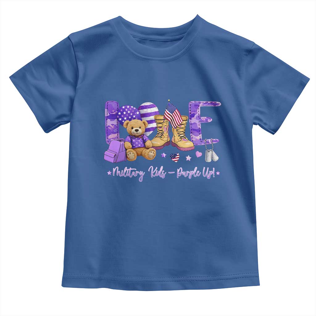 Purple Up Military Kids Toddler T Shirt Month Of Military Child Army