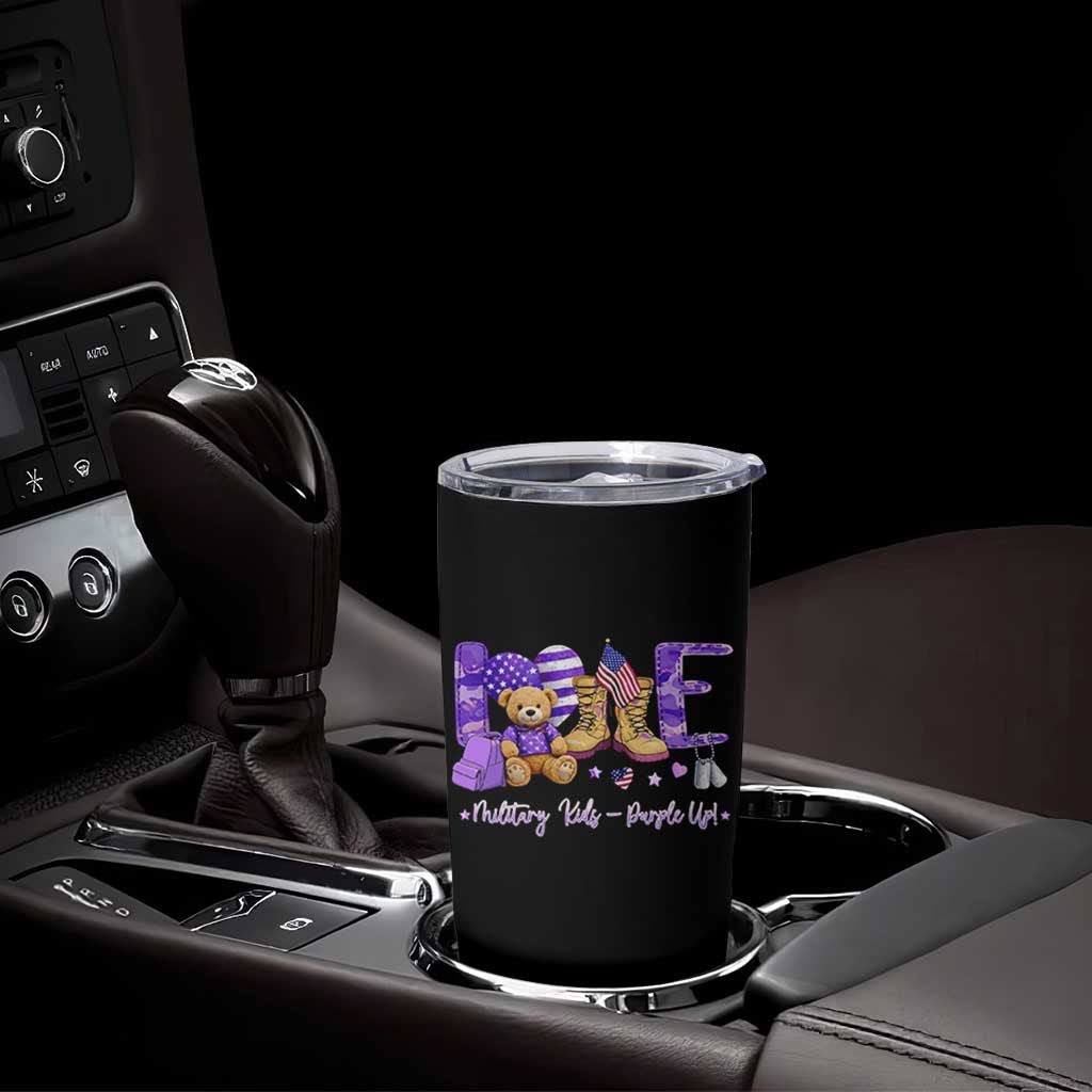 Purple Up Military Kids Tumbler Cup Month Of Military Child Army