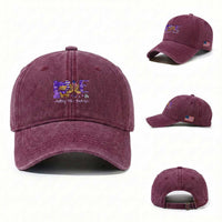 Purple Up Military Kids Washed Cotton Baseball Cap Month Of Military Child Army