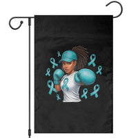 Black Women Fight Sexual Assault Awareness Garden Flag African American Teal Ribbon Support