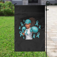 Black Women Fight Sexual Assault Awareness Garden Flag African American Teal Ribbon Support