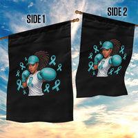 Black Women Fight Sexual Assault Awareness Garden Flag African American Teal Ribbon Support