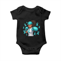 Black Women Fight Sexual Assault Awareness Baby Onesie African American Teal Ribbon Support