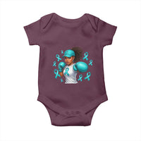 Black Women Fight Sexual Assault Awareness Baby Onesie African American Teal Ribbon Support