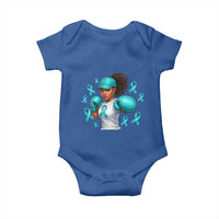 Black Women Fight Sexual Assault Awareness Baby Onesie African American Teal Ribbon Support