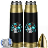Black Women Fight Sexual Assault Awareness Bullet Tumbler African American Teal Ribbon Support