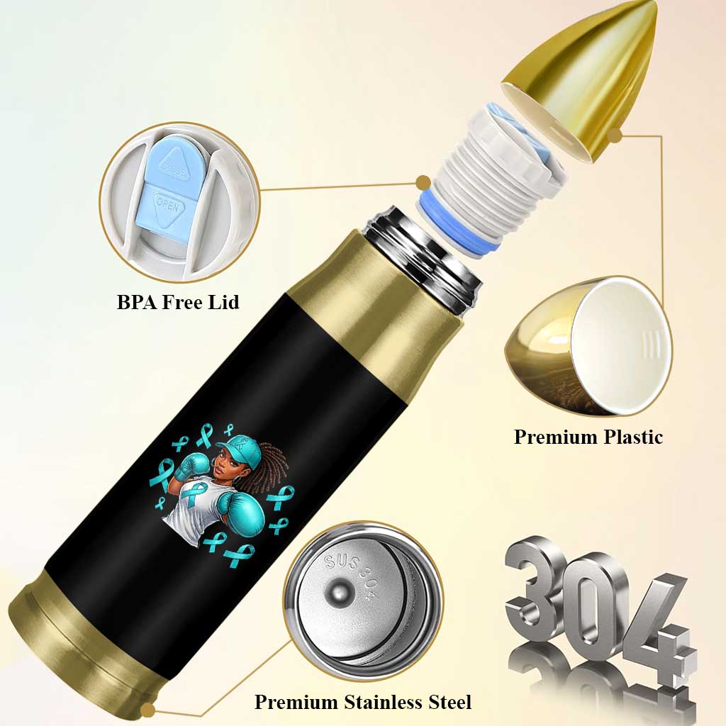 Black Women Fight Sexual Assault Awareness Bullet Tumbler African American Teal Ribbon Support