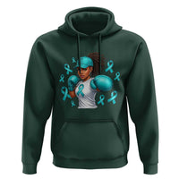Black Women Fight Sexual Assault Awareness Hoodie African American Teal Ribbon Support