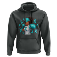 Black Women Fight Sexual Assault Awareness Hoodie African American Teal Ribbon Support