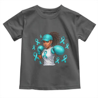 Black Women Fight Sexual Assault Awareness Toddler T Shirt African American Teal Ribbon Support