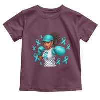 Black Women Fight Sexual Assault Awareness Toddler T Shirt African American Teal Ribbon Support