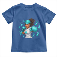 Black Women Fight Sexual Assault Awareness Toddler T Shirt African American Teal Ribbon Support
