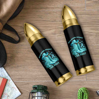 Give Sexual Assault The Boot Bullet Tumbler Cowgirl Awareness Month Teal Ribbon Support