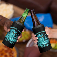 Give Sexual Assault The Boot 4 in 1 Can Cooler Tumbler Cowgirl Awareness Month Teal Ribbon Support