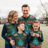 Give Sexual Assault The Boot V-Neck Knit Sweater Vest Cowgirl Awareness Month Teal Ribbon Support
