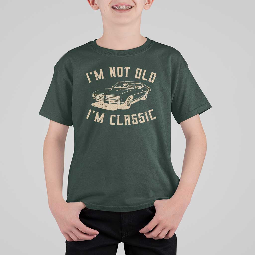 Funny Car Graphic T Shirt For Kid Vintage I'm Not Old I'm Classic