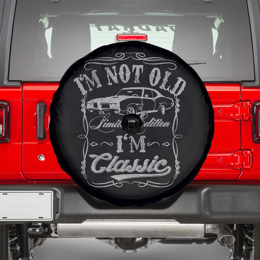 Funny Classic Car Guy Spare Tire Cover Vintage I'm Not Old I'm Classic