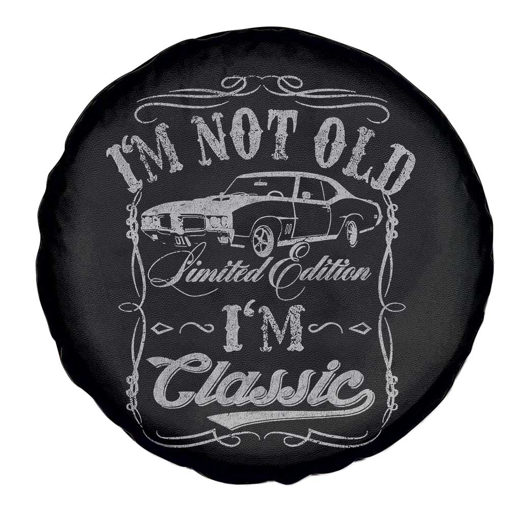 Funny Classic Car Guy Spare Tire Cover Vintage I'm Not Old I'm Classic