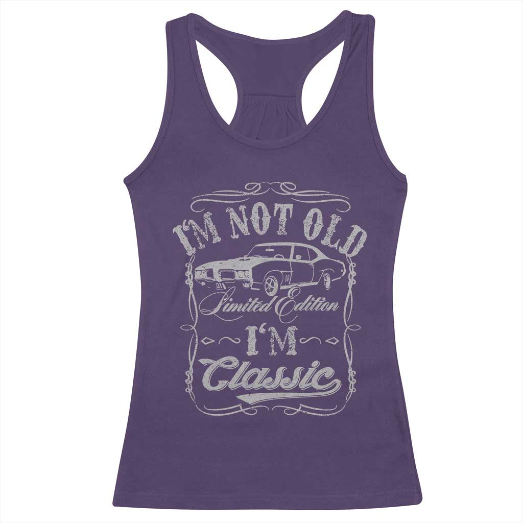 Funny Classic Car Guy Racerback Tank Top Vintage I'm Not Old I'm Classic