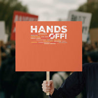 Hands Off Protest Sign Social Security And Medicare Protest - Wonder Print Shop
