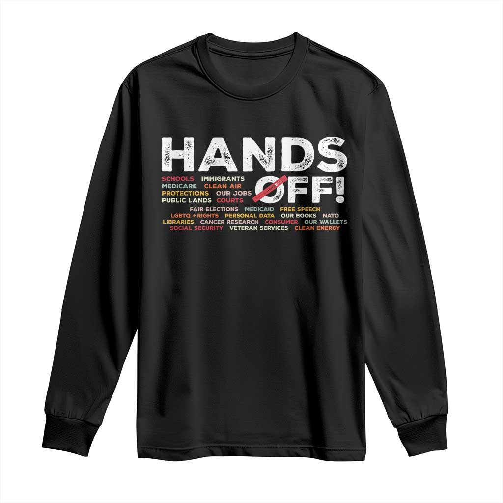 Hands Off Long Sleeve Shirt Social Security And Medicare Protest