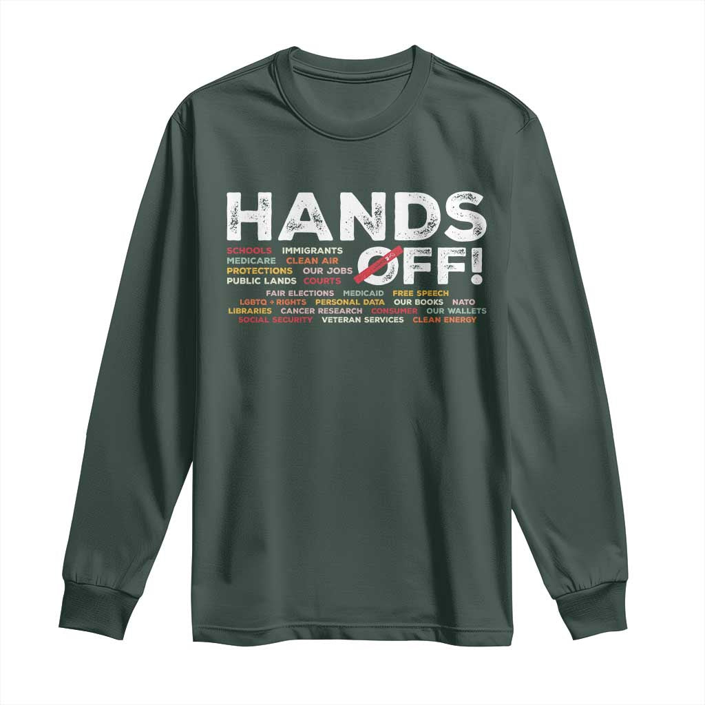 Hands Off Long Sleeve Shirt Social Security And Medicare Protest