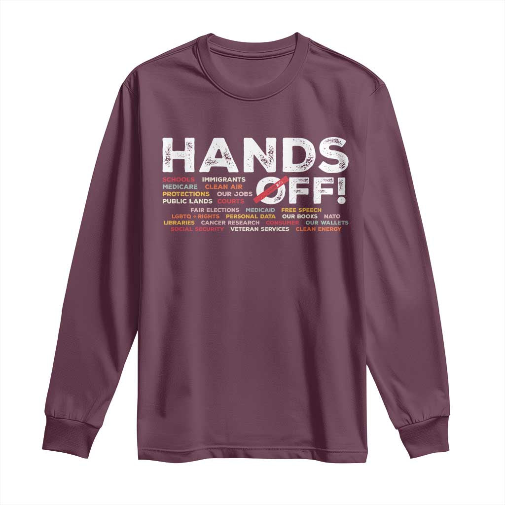 Hands Off Long Sleeve Shirt Social Security And Medicare Protest
