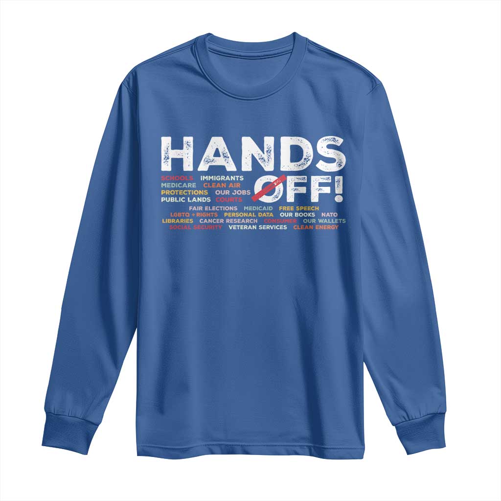 Hands Off Long Sleeve Shirt Social Security And Medicare Protest