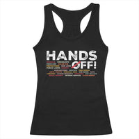 Hands Off Racerback Tank Top Social Security And Medicare Protest
