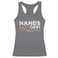 Hands Off Racerback Tank Top Social Security And Medicare Protest