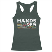 Hands Off Racerback Tank Top Social Security And Medicare Protest