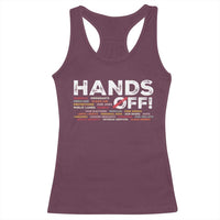 Hands Off Racerback Tank Top Social Security And Medicare Protest
