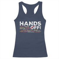 Hands Off Racerback Tank Top Social Security And Medicare Protest